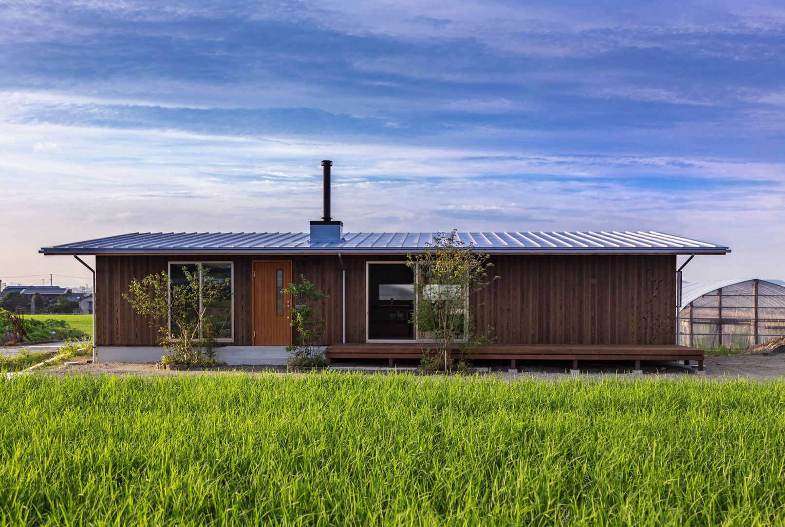 Modern Classic home clad in yakisugi charred cedar cladding