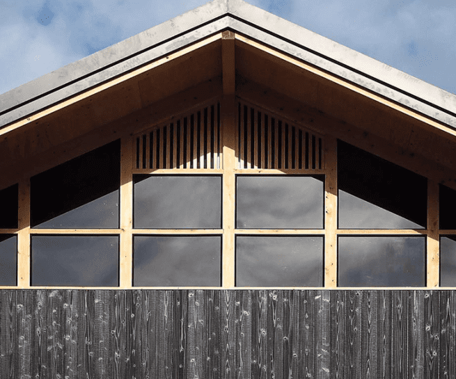 Hakuu House exterior clad in deep-charred yakisugi Japanese cedar